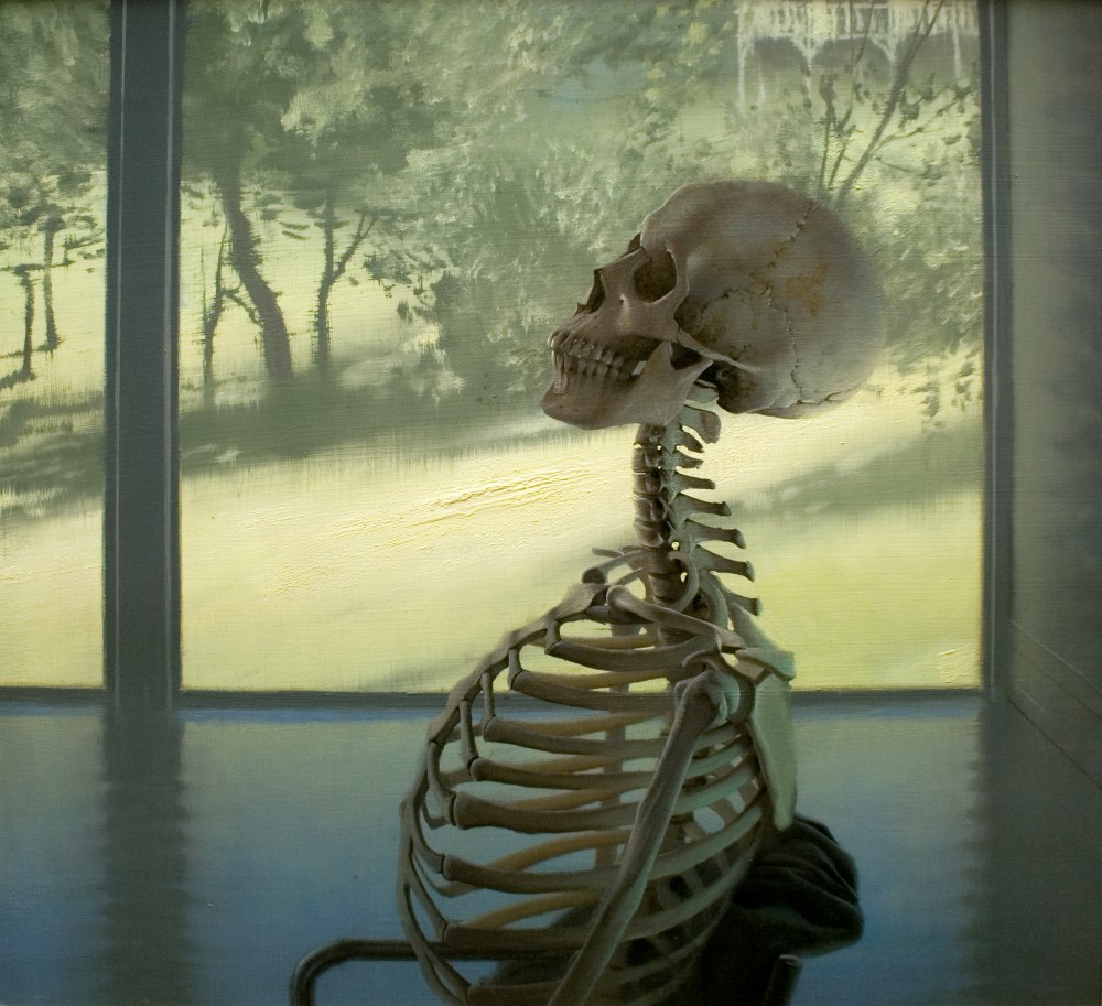 Daniel Sprick Skeleton at Window 24x26