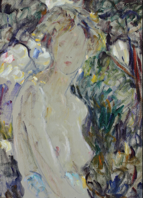 Lewis, Robert Reid, Nude, 1920 c., 16x12 inches, oil