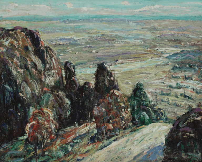 Rocks and Plains 1927 Ernest Lawson oil 16x20